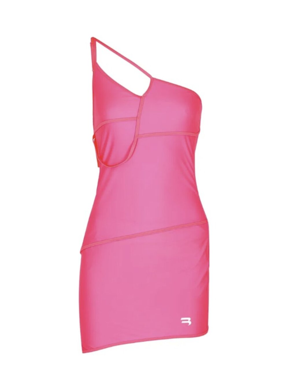 Balenciaga Hot Pink Bodycon Mini Dress – XS – Stretch Designer Club Dress - Picture 11 of 12